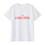 `il cesso è sempre in fondo a destra` minimal unisex tee