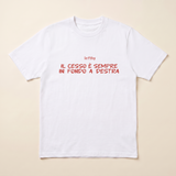 `il cesso è sempre in fondo a destra` minimal unisex tee